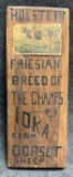 Early 1900s Champion Cow Folk Art Holstein Friesian IOKA Farm Sign