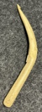 Antique 19th Century Eskimo Net Men Ding Carved Bone Fishing Hook