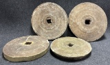 Lot of 4 Antique Grinding Stones
