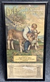 Antique Original Framed DeLaval Cream Separators 1915 Advertising Calendar for Mathews  Hall Orleans