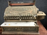 Antique 356-G Brass National Cash Register w Receipt Box General Store Machine