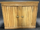 Antique 1870s Pine Beadboard Dry Sink w Original Galvanized Liner