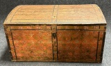 Antique 19th Century Pennsylvania Painted  Decorated Dome Top Blanket Chest