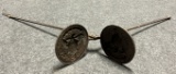 Antique Cast  Wrought Iron Early 1800s American Wafer Waffle w Eagle Insignia