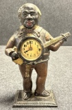 Early Cast Iron Sambo Black Americana Blinking Eye Clock