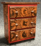 3 Drawer Grain Painted Miniature Dresser by Claudia Hopf Kennebunk Maine 