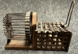 Unusual Late 1800s Wood  Metal Mousestrap w Spinning Wheel