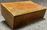 Grain Painted Mid 1800s Candle Box w Sliding Lid  Dovetail Corners
