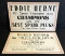 Pair Eddie Herne 1923 Champion Spark Plugs Advertising Cardstock Signs