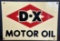 DX Motor Oil 1950s Single Sided Painted Metal Advertising Sign
