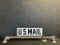 1940s-50s US MAIL Double Sided Painted Metal Car Delivery Driver Sign w/ Bracket