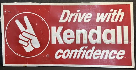 1970s Drive With Kendall Confidence Embossed 6' Advertising Sign
