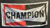 1970s Champion Spark Plug Hanging Banner Advertising Sign