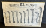 Early 1900s Celebrated IXL Tea Pruners Knives Paper Advertising Sign