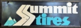 Summit Tires Embossed Advertising Sign Ca. 1970s