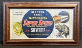 Winchester Super Speed .348 Win The New Silvertip Paper Advertising Framed Sign