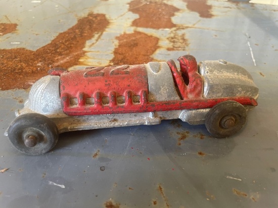 CAST ALUMINUM RACE CAR, USA MADE, MISSINGWHEELS