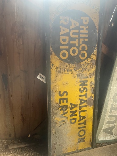 PHILCO AUTO RADIO TIN SIGN