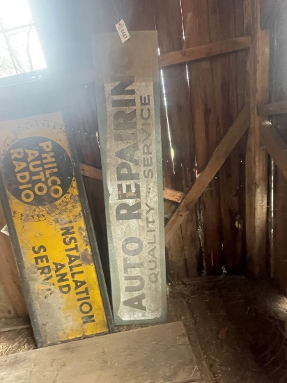 AUTO REPAIRING WOOD SIGN