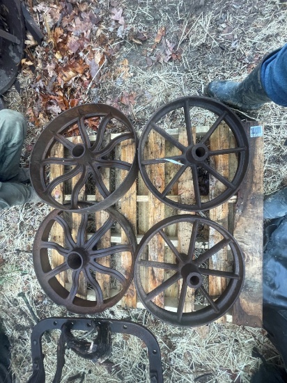 OSBORNE CAST WHEELS AND OTHERS SKID OF 4