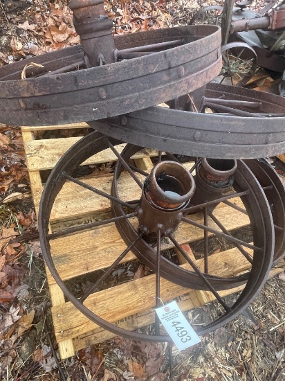 CAST IRON WAGON WHEELS