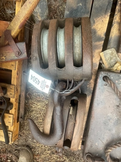 (2) VERY LARGE BLOCK PULLEYS