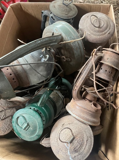 BOX LOT OF 9 DIETZ LANTERNS