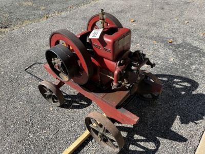 1-1/2 HP Bulldog on cart with pulley