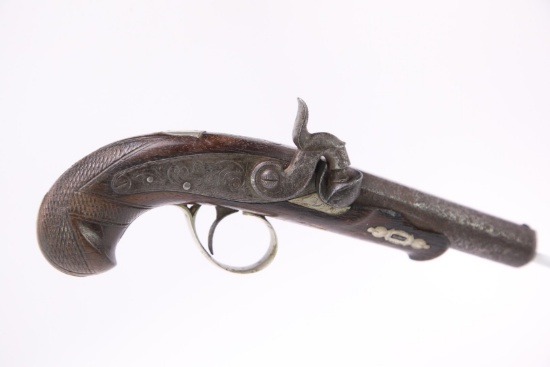 European Single Shot Derringer .40 Caliber Percussion Pistol