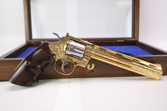 1 of 1,000 Factory engraved Gold Wash Colt Python 20th Century Special edition & Case