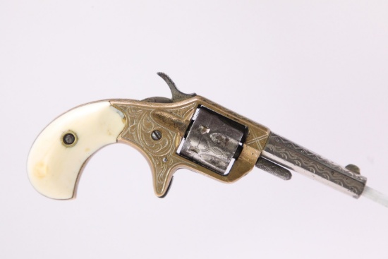 Engraved Colt New Line .22 Short Rimfire Pocket Single Action Revolver