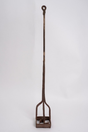 Hand Forged Quarter H Quarter H Branding Iron, ANTIQUE