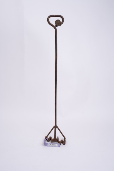 Hand Forged W M Branding Iron California Registered, ANTIQUE