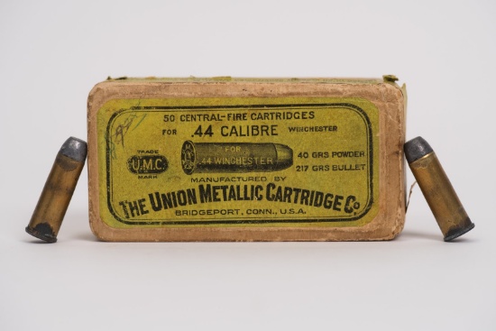 UMC Co. Vintage Ammunition .44 Cal. Winchester Ammo, Circa 1890-1905