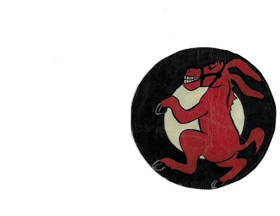Original WWII 356th Fighter Squadron Flight Jacket Patch "Red Asses"