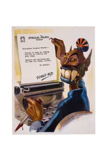 Douglas Aircraft Propaganda "Tokio Kid" WWII Framed Poster