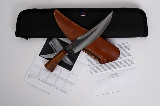 J.F. Keeslar Handmade Ben Lilly Bear Killer Custom Knife & Sheath