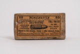 Sealed Vintage Ammunition Winchester Box .25 ACP. 6.35 M/M Browning, Orange Label