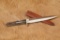 Slater Brothers English Dirk Fighting Knife Dagger & Sheath Stag Handle Antique 1880s Old West