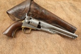 Civil War Era 1861 Colt Navy .36 Cal Percussion Cap & Ball Revolver & Holster 1863 Antique