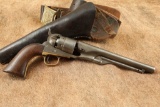 Colt Model 1860 Army .44 Cal Post Civil War Cap & Ball Revolver & Rig 1870 Antique