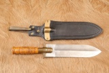 US Army Indian Wars Springfield Armory M-1880 Hunting Knife & Watervliet/RIA Sheath