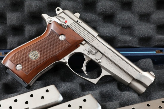 Italian Beretta Model 85 FS Cheetah Nickel .380 3.81" Semi Automatic Pistol, MFD 2009