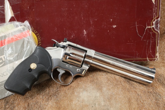 Colt King Cobra Double Action Revolver .357 Magnum 6” Bright Stainless 1990 w/ Box