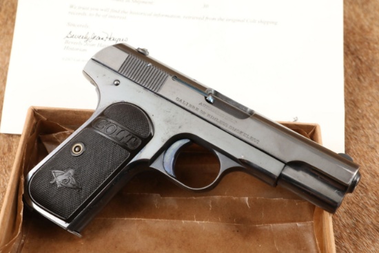 Colt Model 1903 Type III Pocket Hammerless 3 3/4" .32 ACP Semi-Automatic Pistol, 1911 C&R