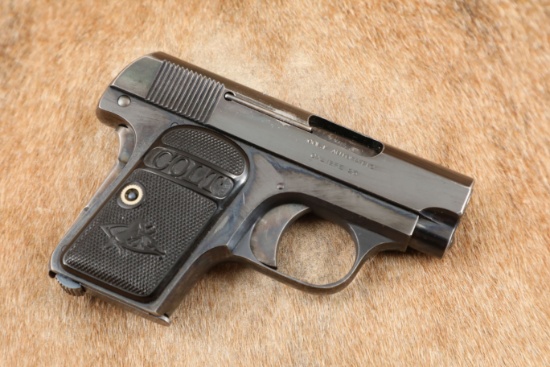 Colt Model 1908 Vest Pocket .25 ACP 2" Blue Semi-Automatic Pistol, MFD 1913 C&R