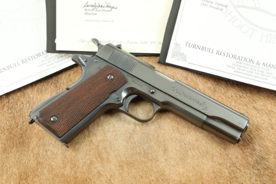 Rare 1941 Naval Commission Colt Commercial Government 1911 .45 ACP Semi-Auto Pistol Turnbull, C&R