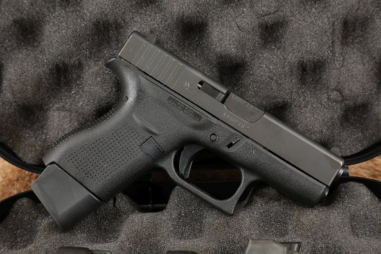 Glock 42 .380 Auto 3" Barrel Semi Automatic CCW Compact Pistol With 5 Magazines & Accessories