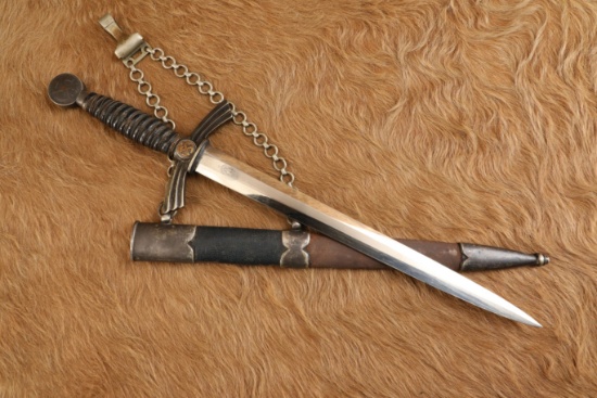 German WW2 Paul Weyersberg Luftwaffe Officer 1st Model Dress Dagger & Sheath W/ Hanger
