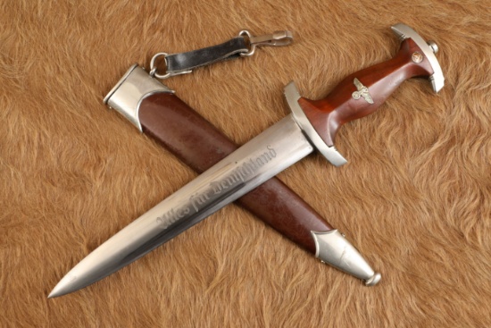 German WW2 C. Linder Early Pre-RZM SA Dress Dagger & Anodized Sheath